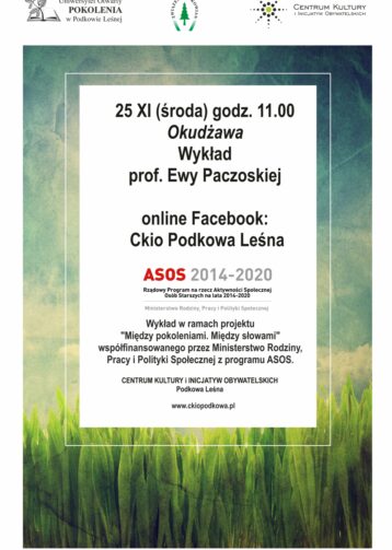 Uniwersytet Otwarty POKOLENIA: Okudżawa – wykład online