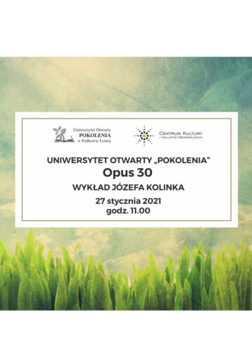 Uniwersytet Otwarty POKOLENIA: „Opus 30” – wykład muzyczny
