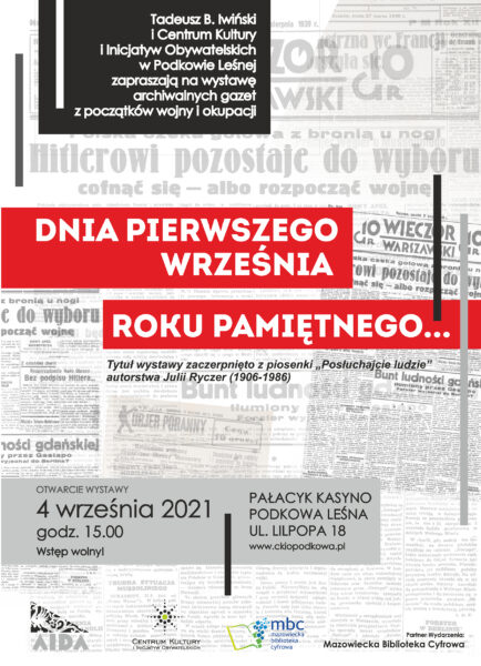 otwarcie wystawy archiwalnych gazet z okresu początków wojny i okupacji