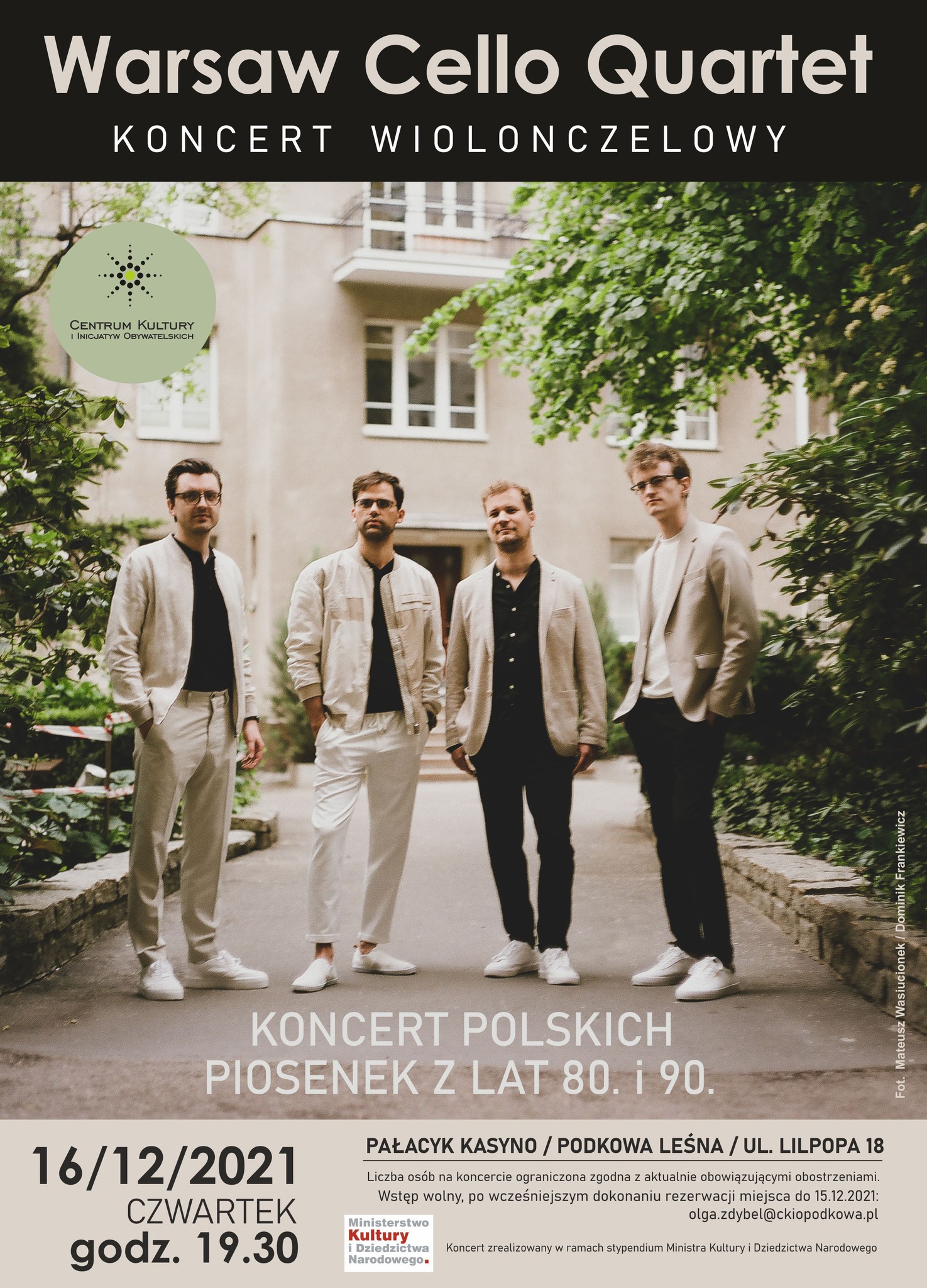 You are currently viewing Koncert zespołu Warsaw Cello Quartet