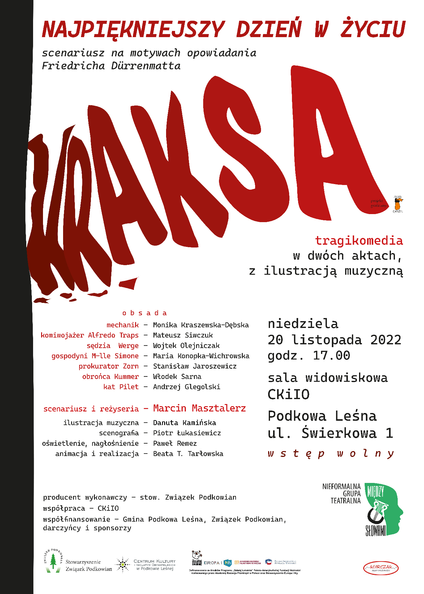 You are currently viewing “Kraksa” – spektakl Nieformalnej Grupy Teatralnej Między Słowami