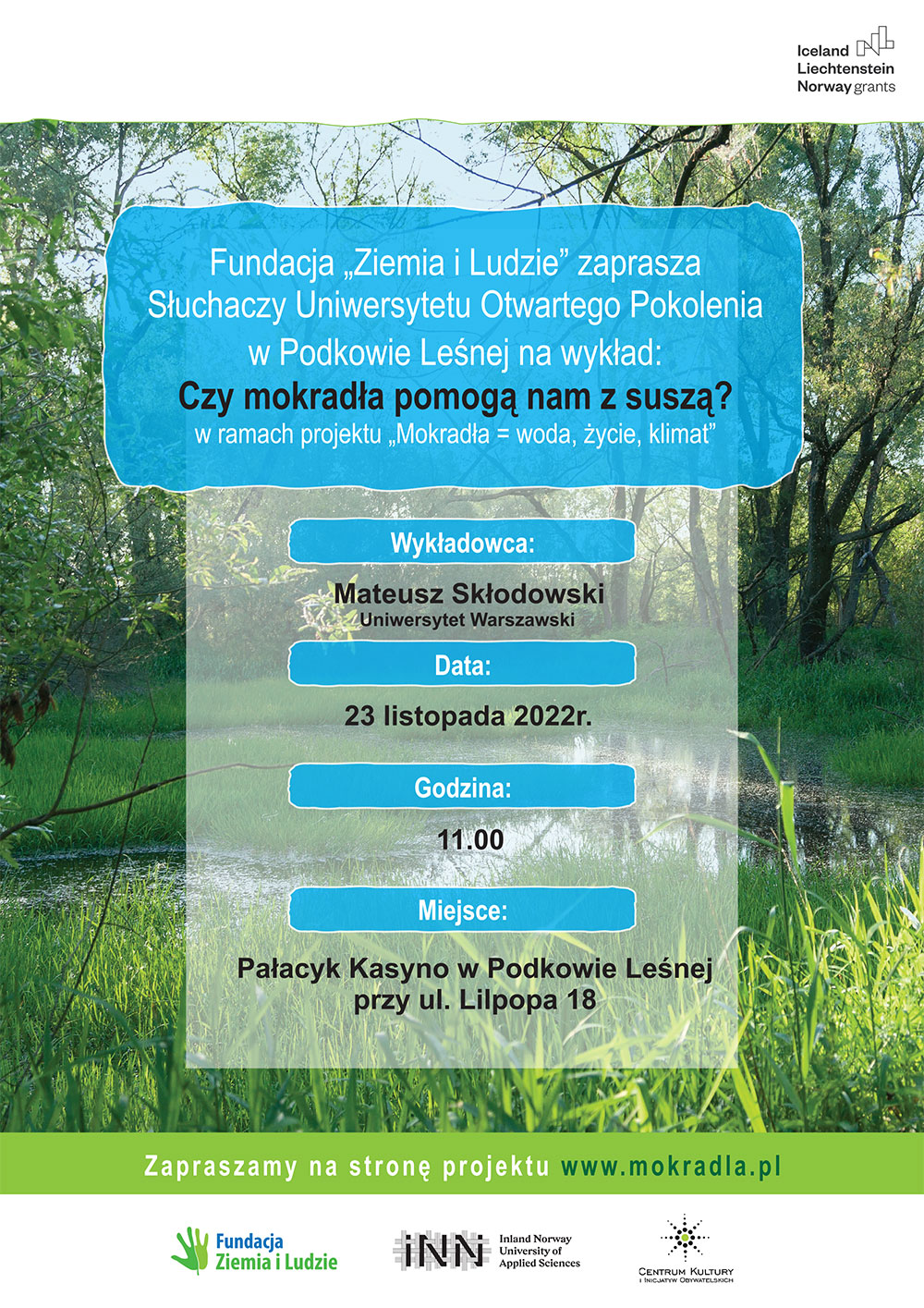 You are currently viewing Czy mokradła mogą nam pomóc z suszą? – wykład