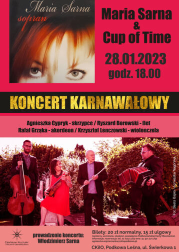 Koncert karnawałowy Marii Sarny z zespołem Cup of Time