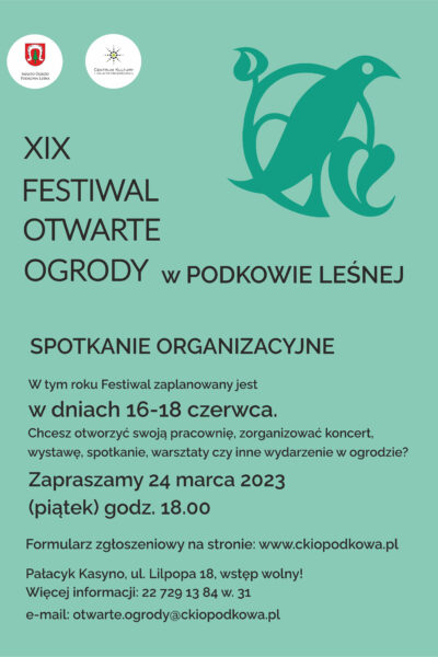 Festiwal Otwarte Ogrody – spotkanie organizacyjne