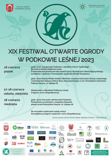 XIX Festiwal Otwarte Ogrody 2023