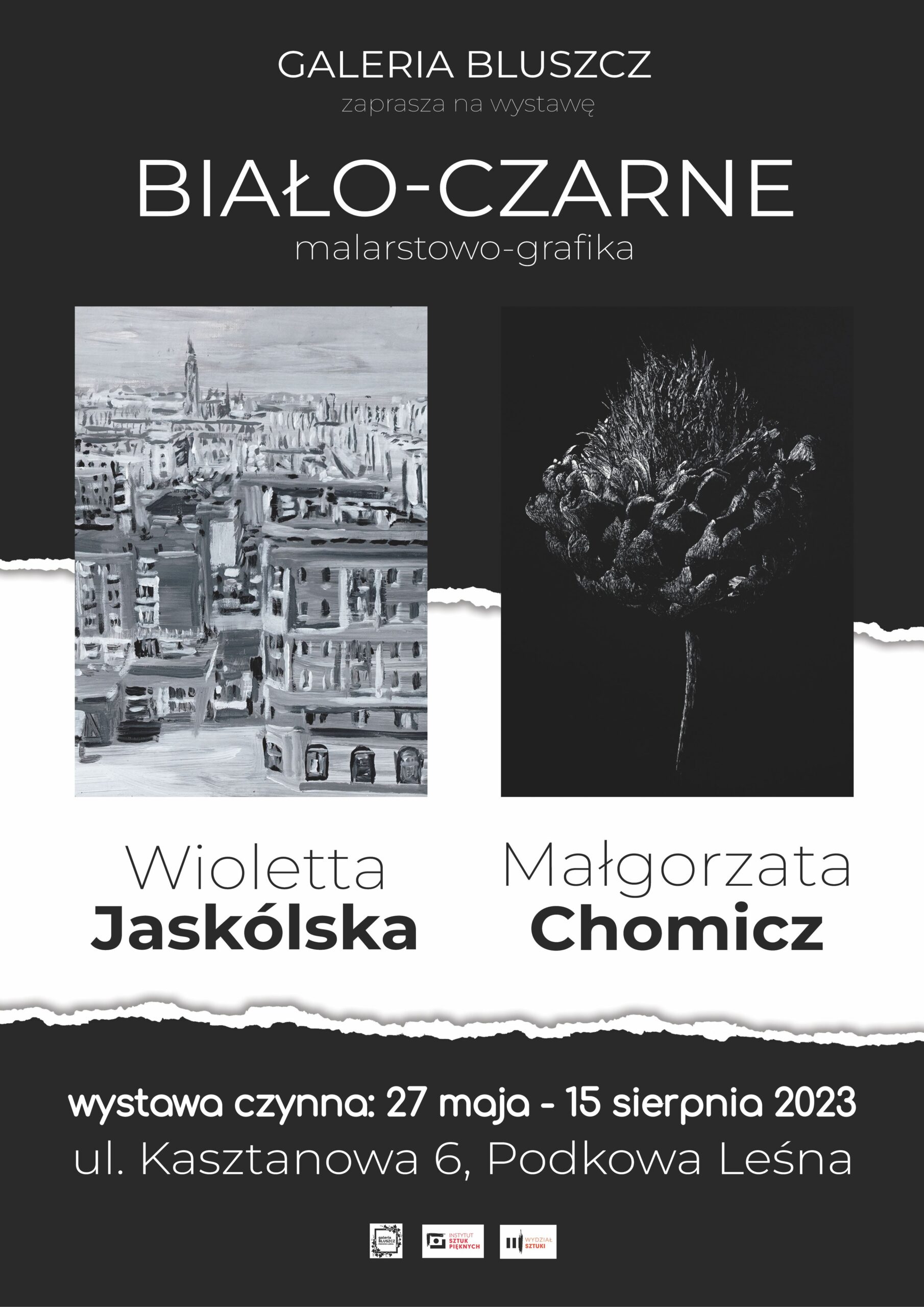 You are currently viewing BIAŁO – CZARNE – malarstwo i grafika w Galerii Bluszcz