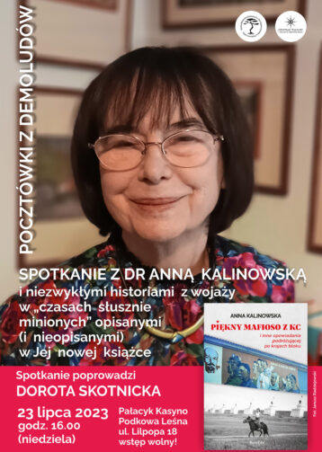 POCZTÓWKI Z DEMOLUDÓW – spotkanie z dr Anną Kalinowską