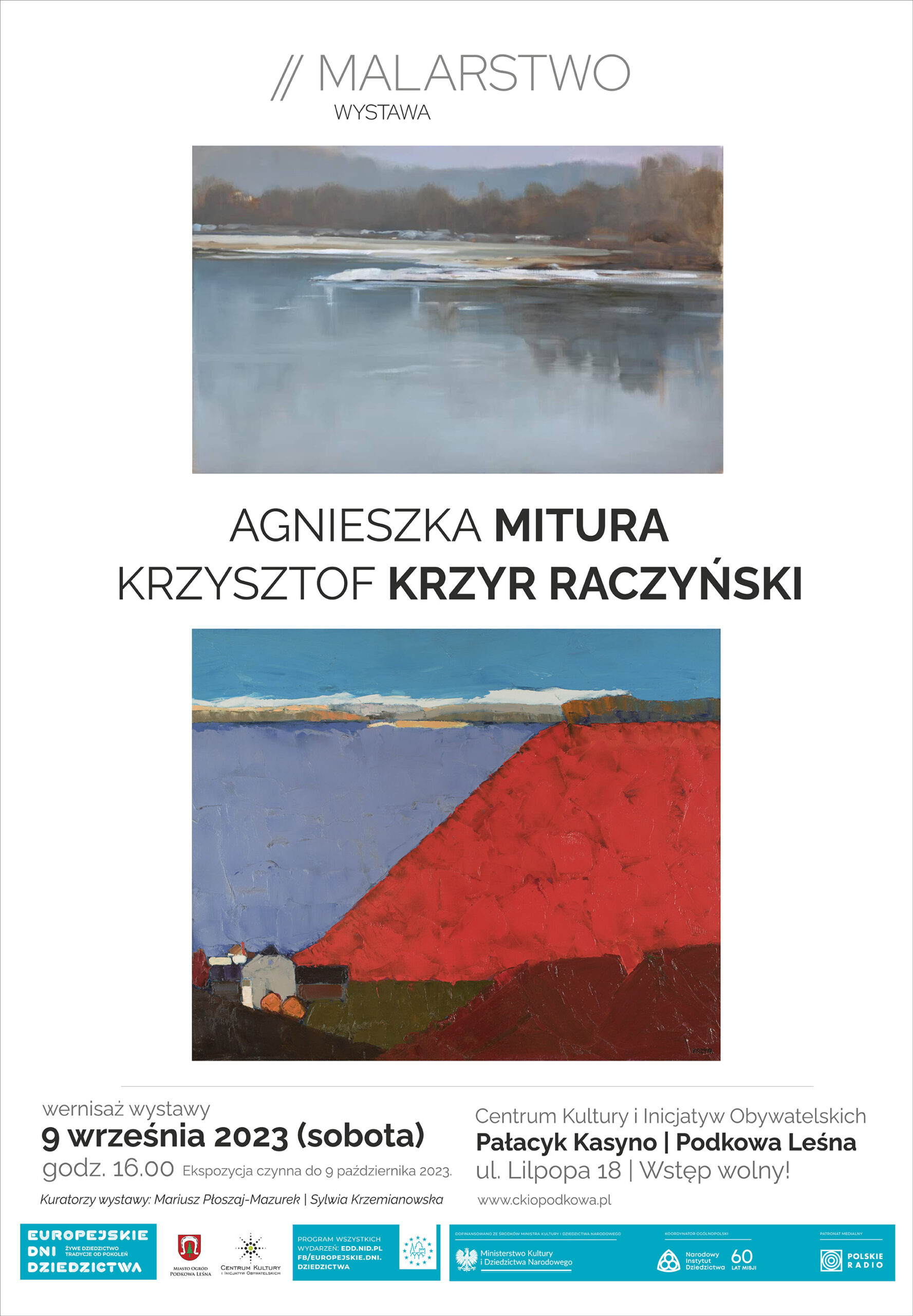 You are currently viewing Wystawa malarstwa Agnieszki Mitury i Krzysztofa Krzyra Raczyńskiego