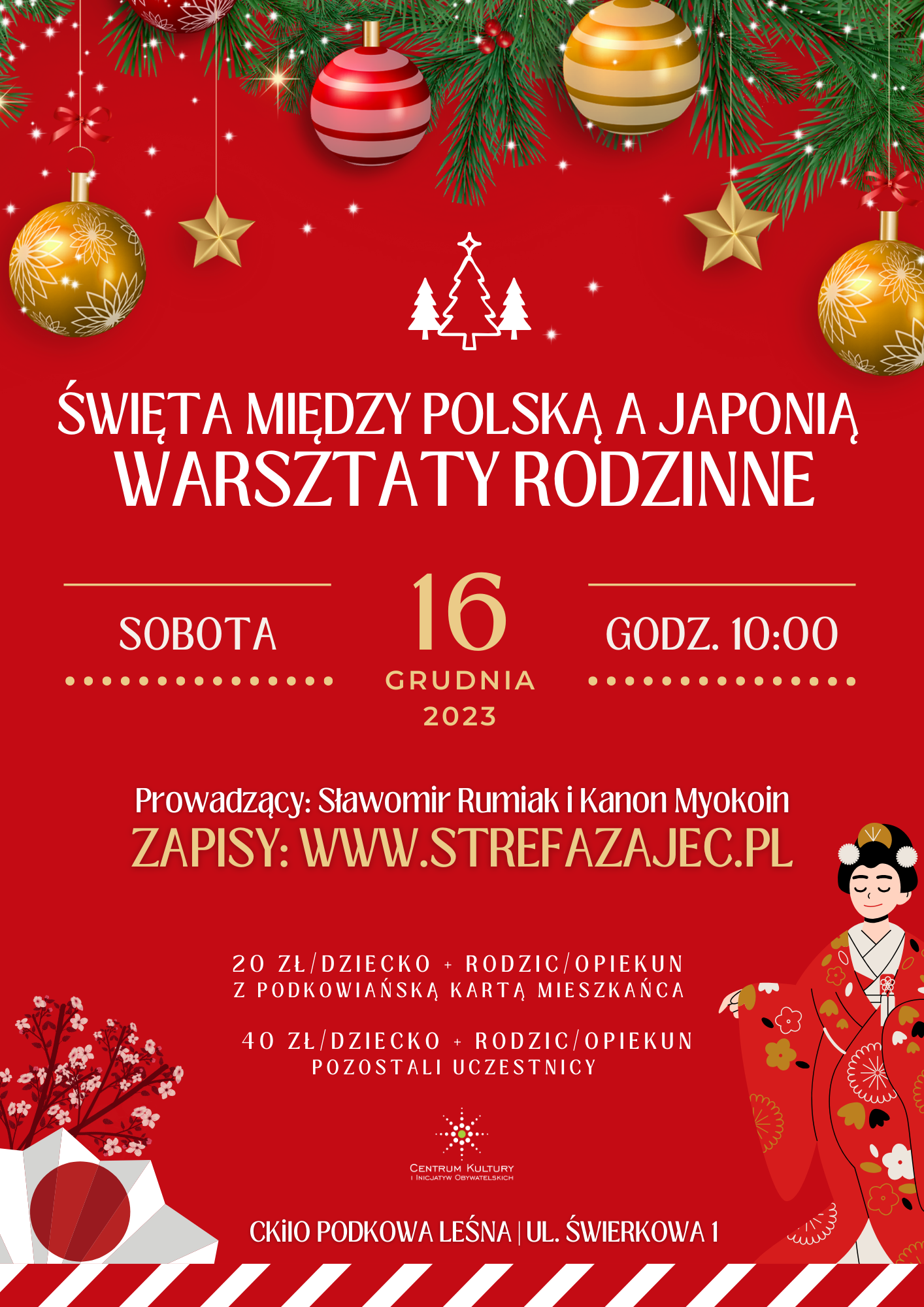 You are currently viewing ŚWIĘTA MIĘDZY POLSKĄ A JAPONIĄ – warsztaty rodzinne