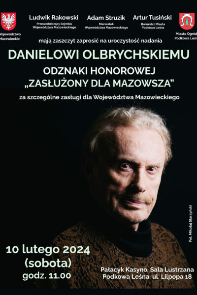 Daniel Olbrychski z odznaką „Zasłużony dla Mazowsza”