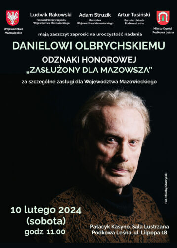 Daniel Olbrychski z odznaką „Zasłużony dla Mazowsza”