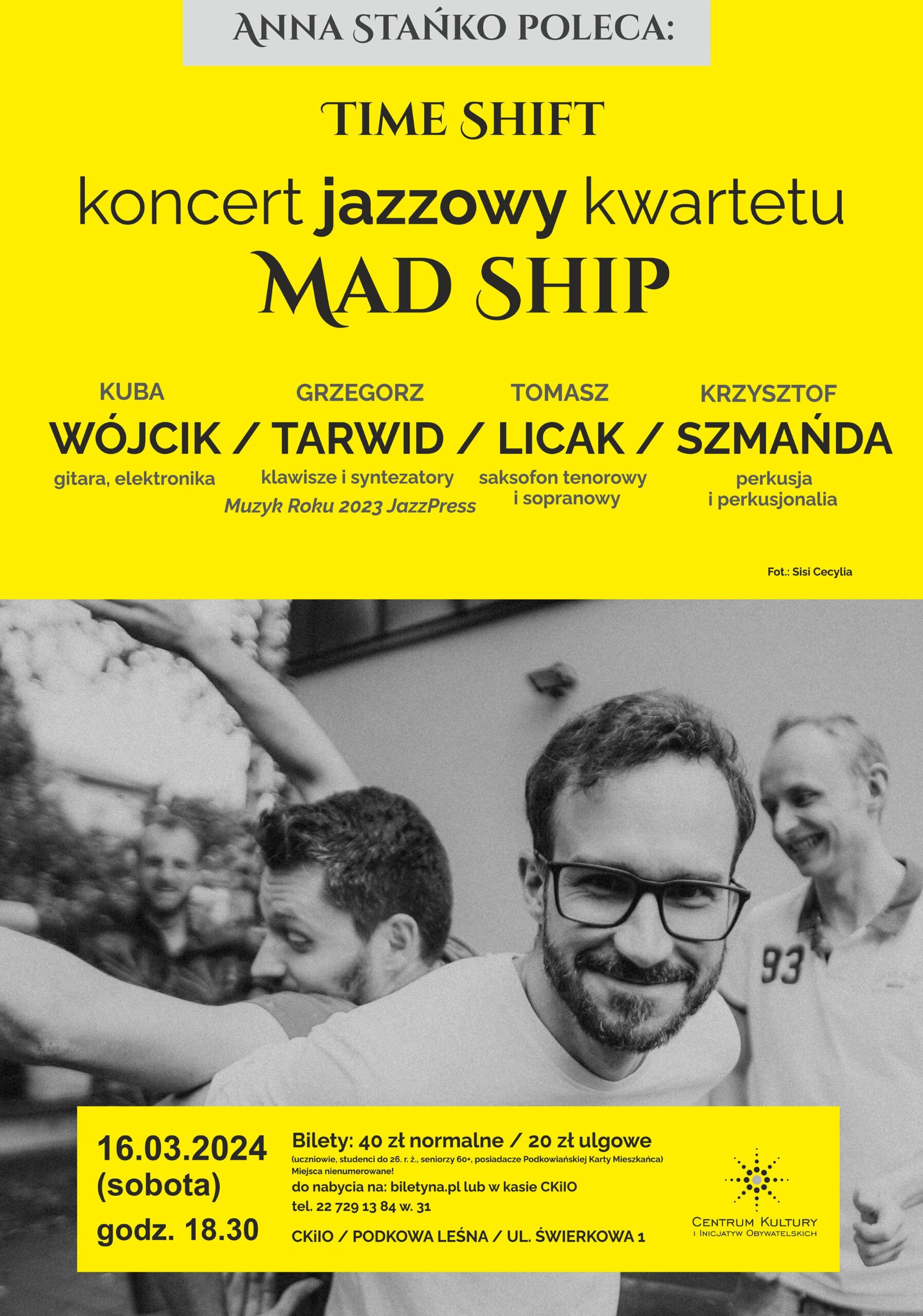 You are currently viewing ANNA STAŃKO POLECA: Time Shift – kwartet jazzowy Mad Ship
