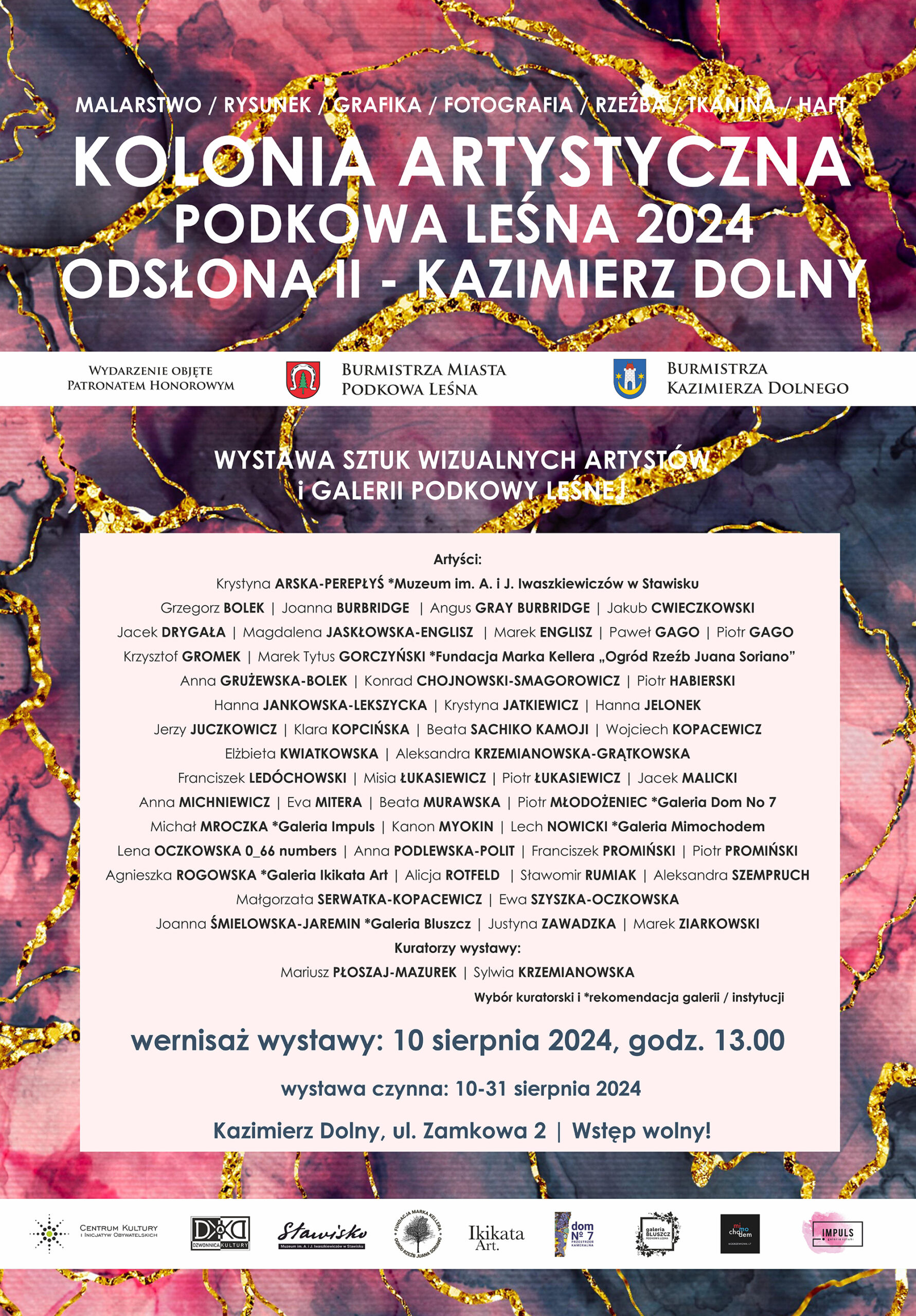 You are currently viewing KOLONIA ARTYSTYCZNA PODKOWA LEŚNA  2024 | ODSŁONA II | KAZIMIERZ DOLNY