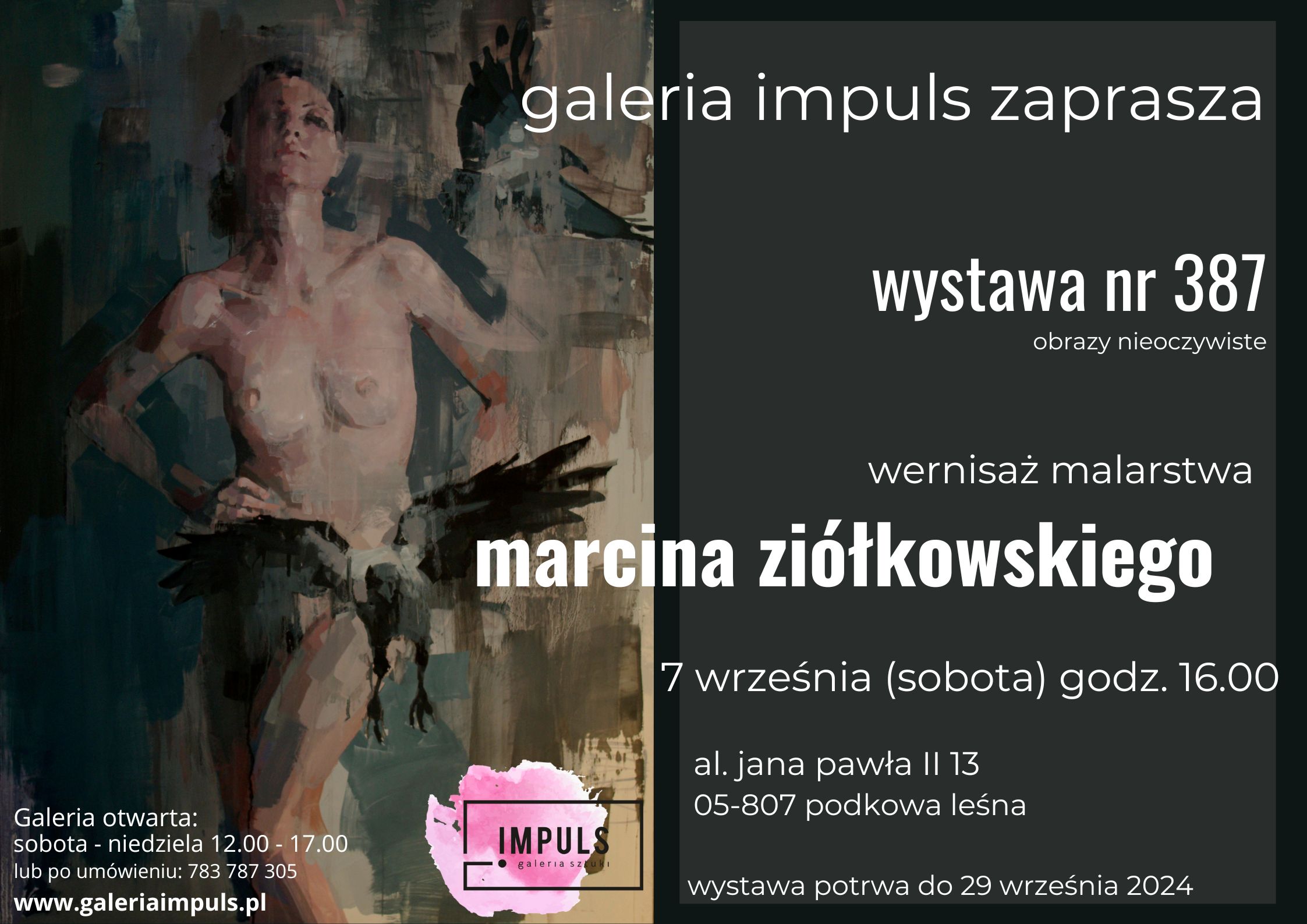 You are currently viewing Malarstwo Marcina Ziółkowskiego w Galerii Impuls