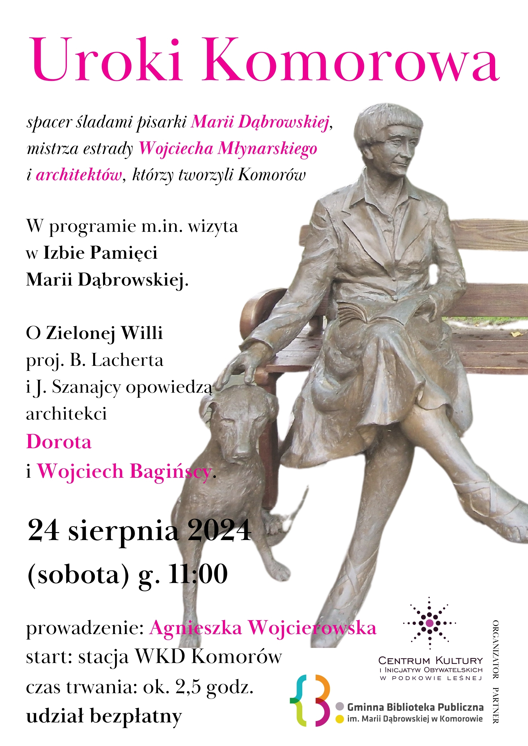 You are currently viewing Uroki Komorowa. Spacer śladami M. Dąbrowskiej, W. Młynarskiego i architektów