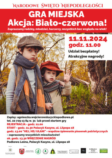 Akcja: Biało-czerwona! Gra miejska z okazji Święta Niepodległości