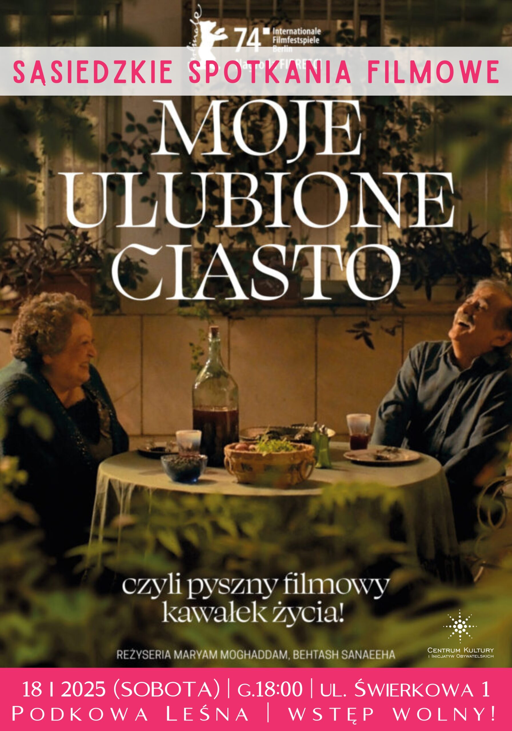 You are currently viewing SĄSIEDZKIE SPOTKANIA FILMOWE: „Moje ulubione ciasto”