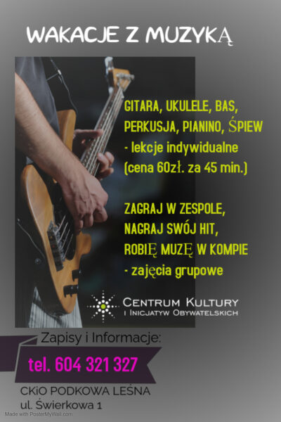 Wakacje z muzyką – nowe zajęcia