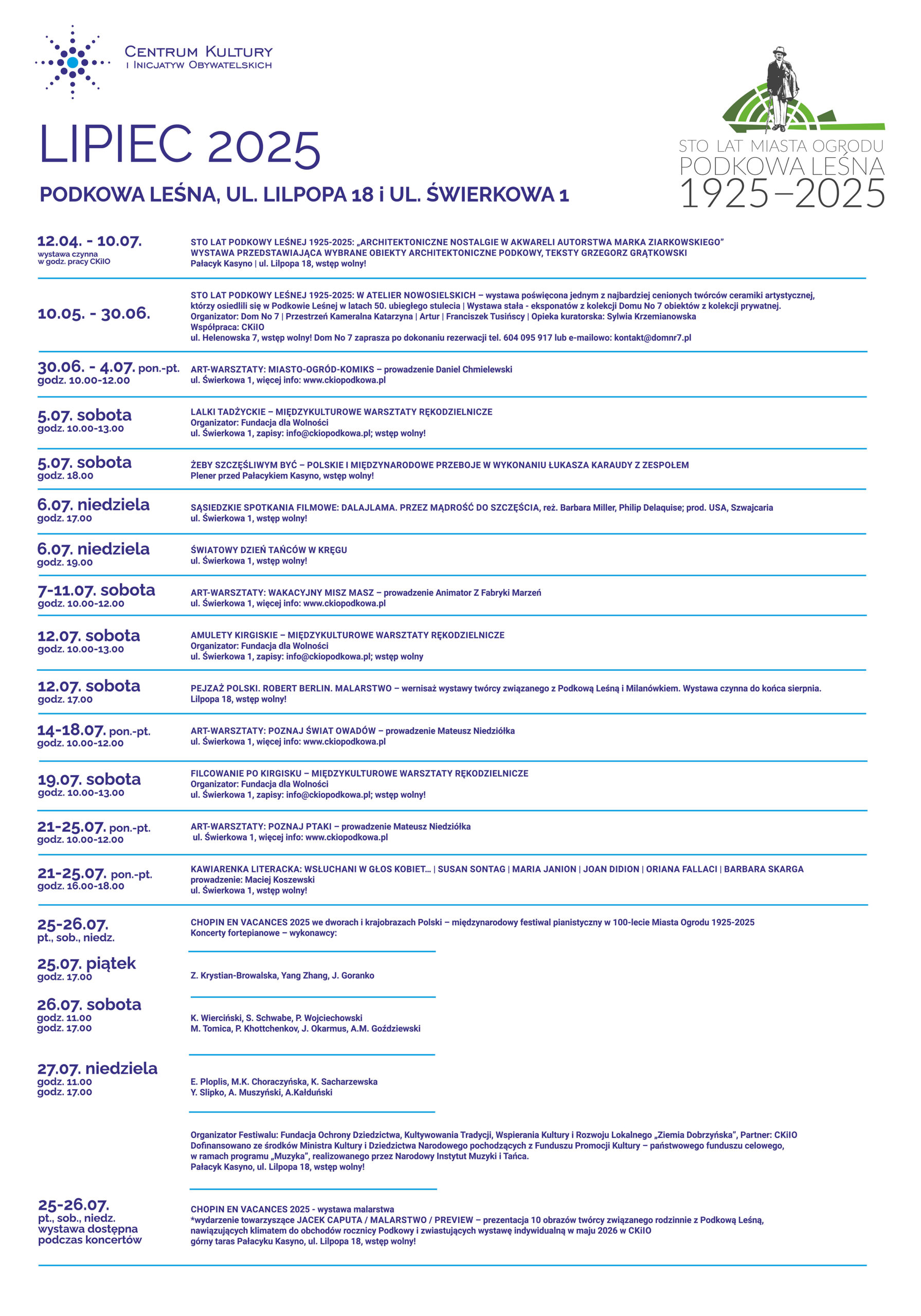 You are currently viewing Lipiec – kulturalny rozkład jazdy