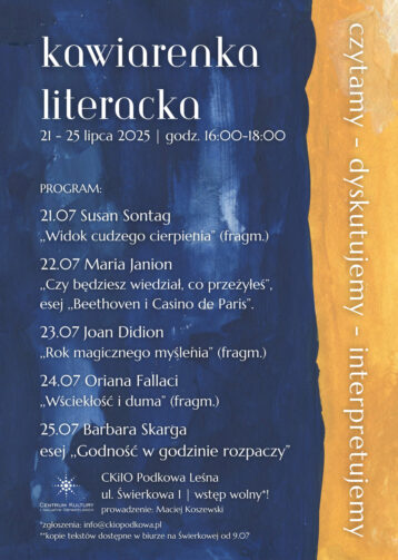 Kawiarenka literacka lipiec 2025