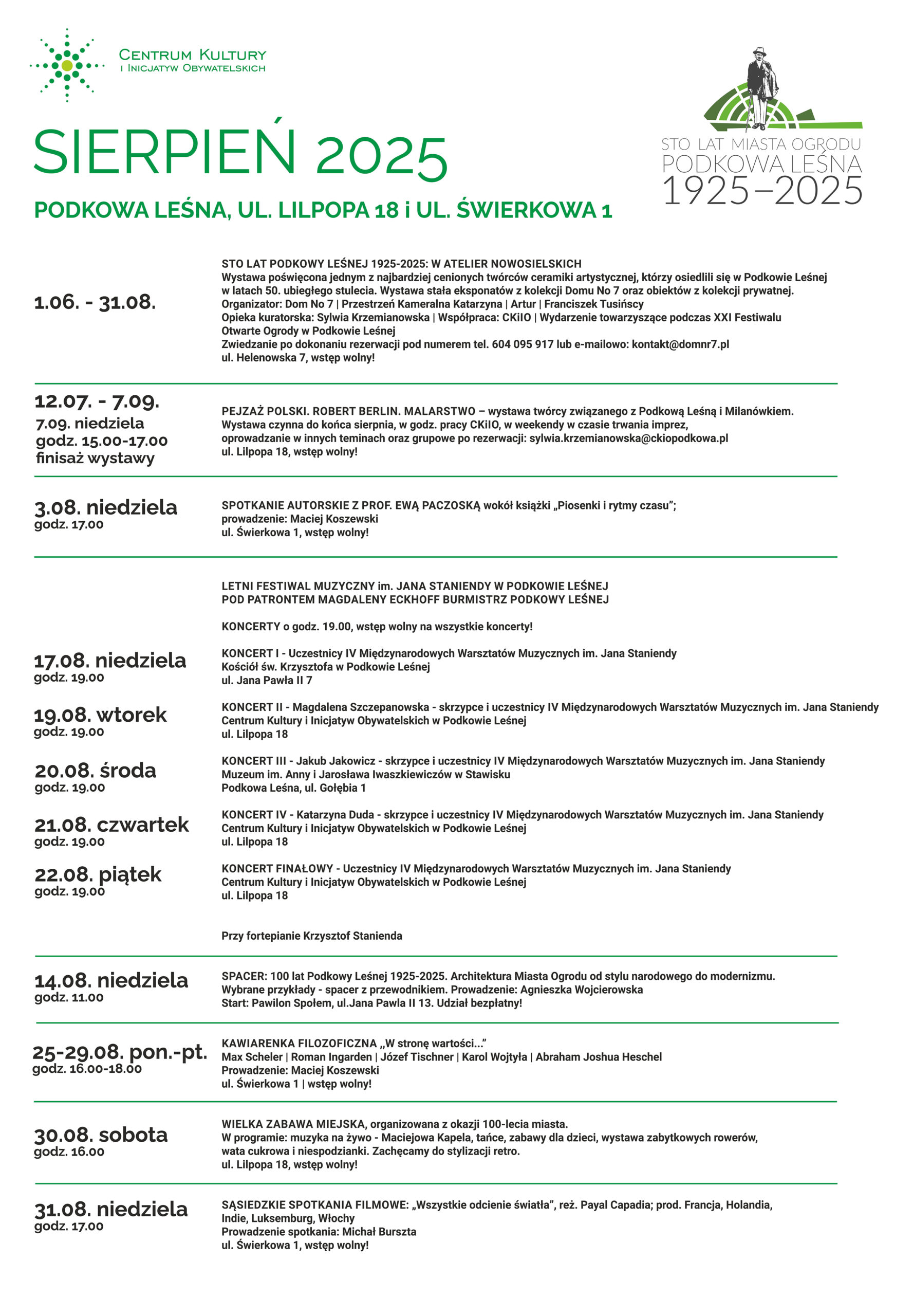 You are currently viewing Sierpień 2025 – program kulturalny