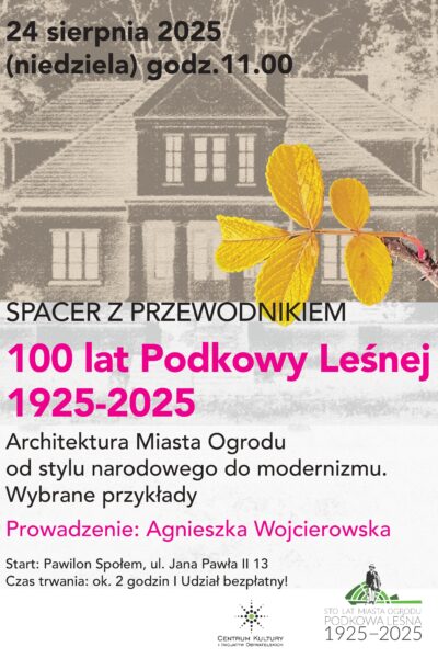Spacer w przewodnikiem: 100 lat Podkowy – Architektura Miasta Ogrodu