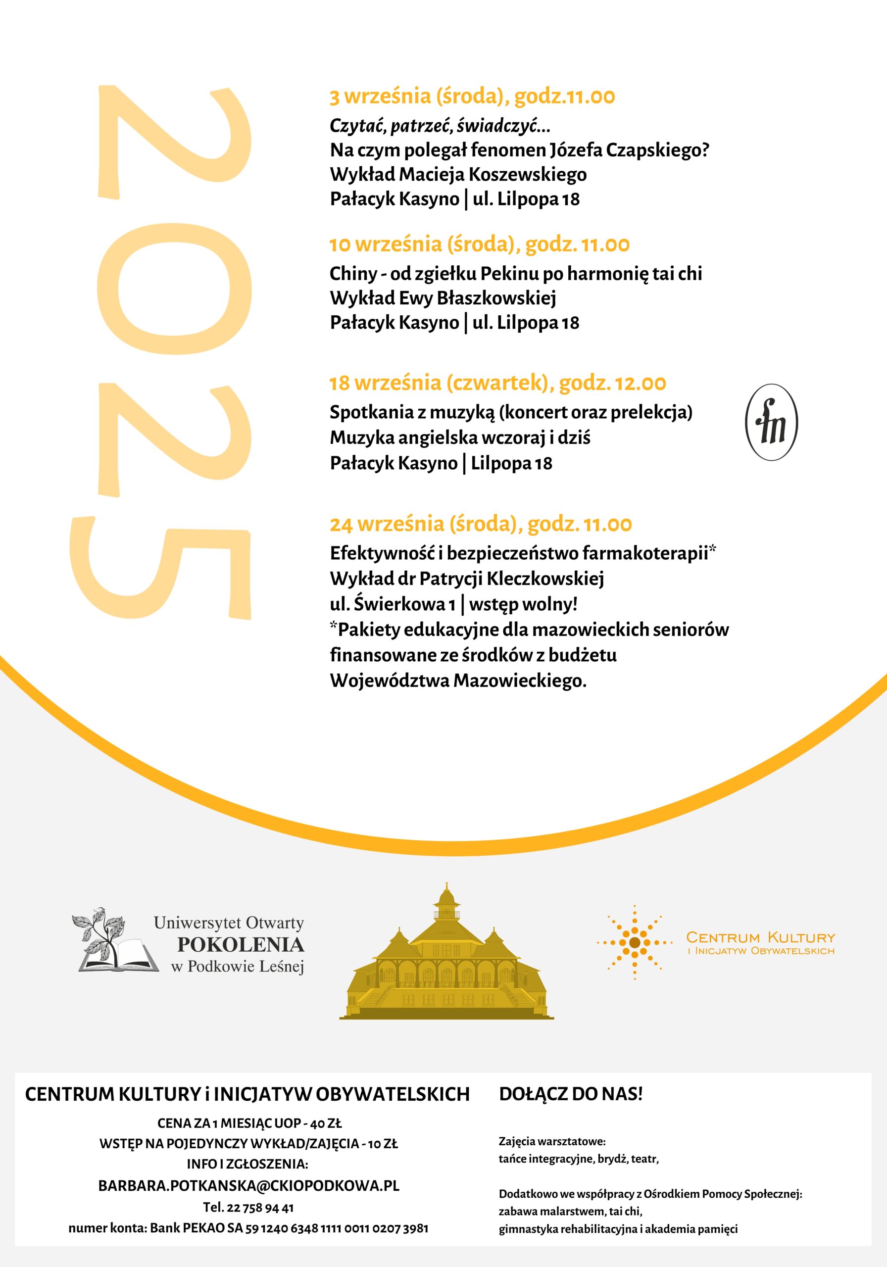 You are currently viewing Wrzesień na Uniwersytecie Otwartym POKOLENIA