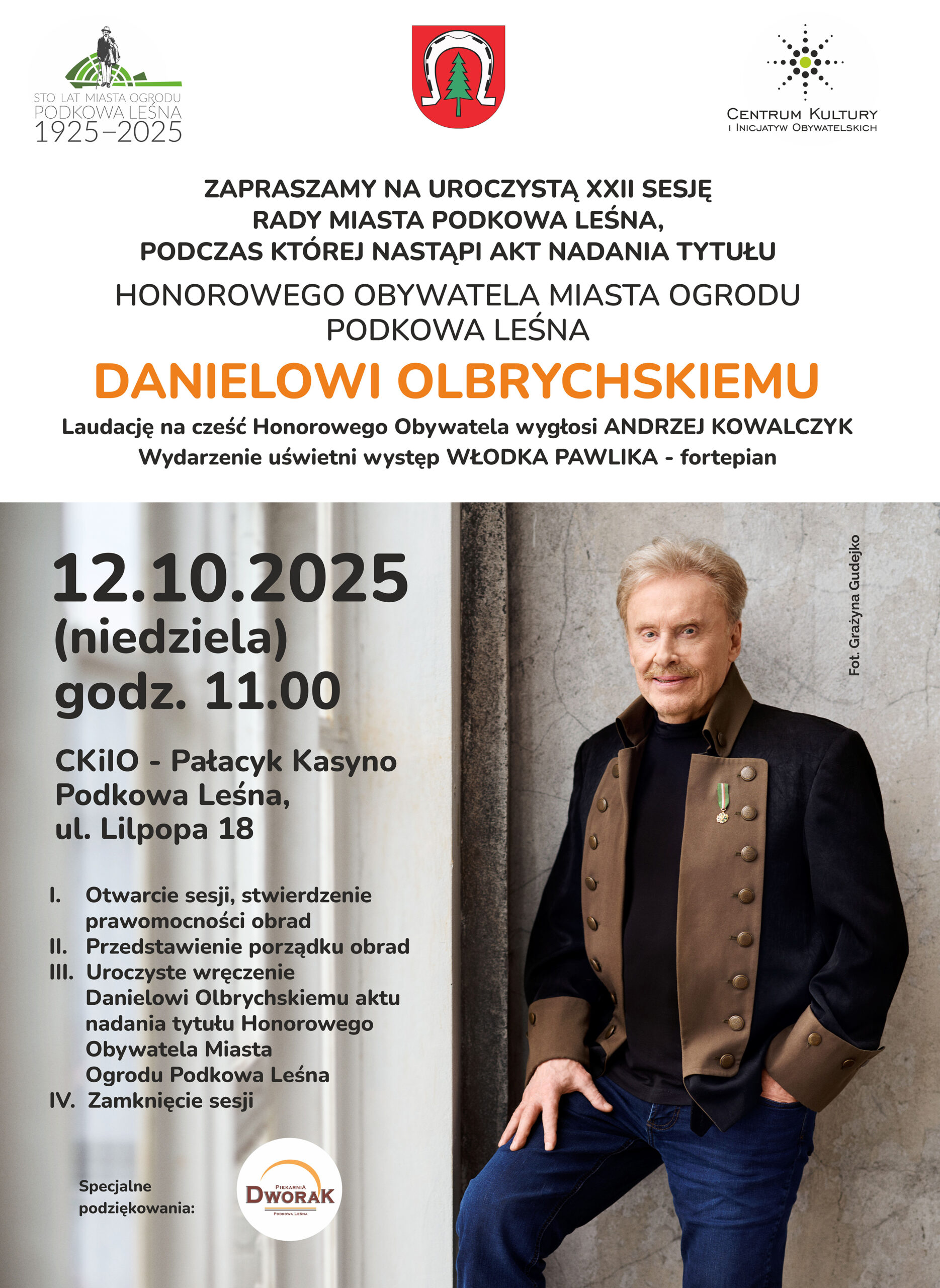 You are currently viewing Daniel Olbrychski Honorowym Obywatelem Podkowy Leśnej