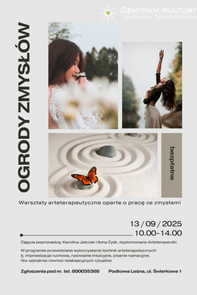 Ogrody zmysłów – warsztaty arteterapeutyczne