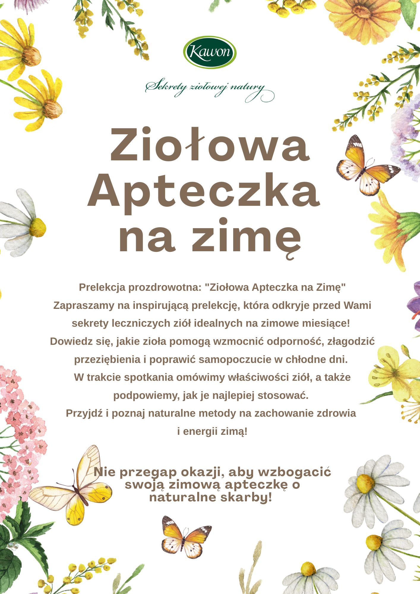 You are currently viewing Ziołowa apteczka na zimę – spotkanie prozdrowotne