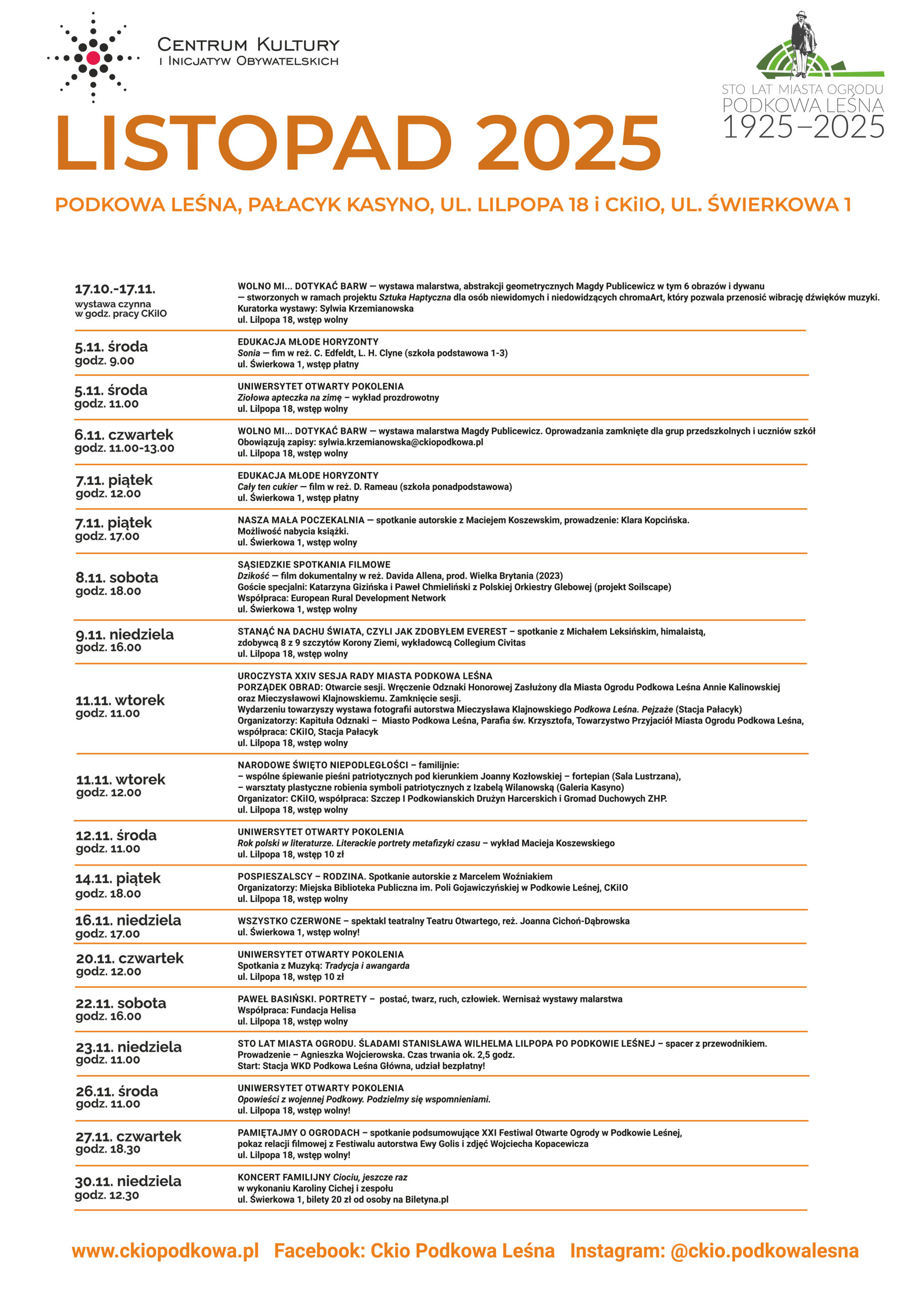 You are currently viewing Program kulturalny na listopad 2025