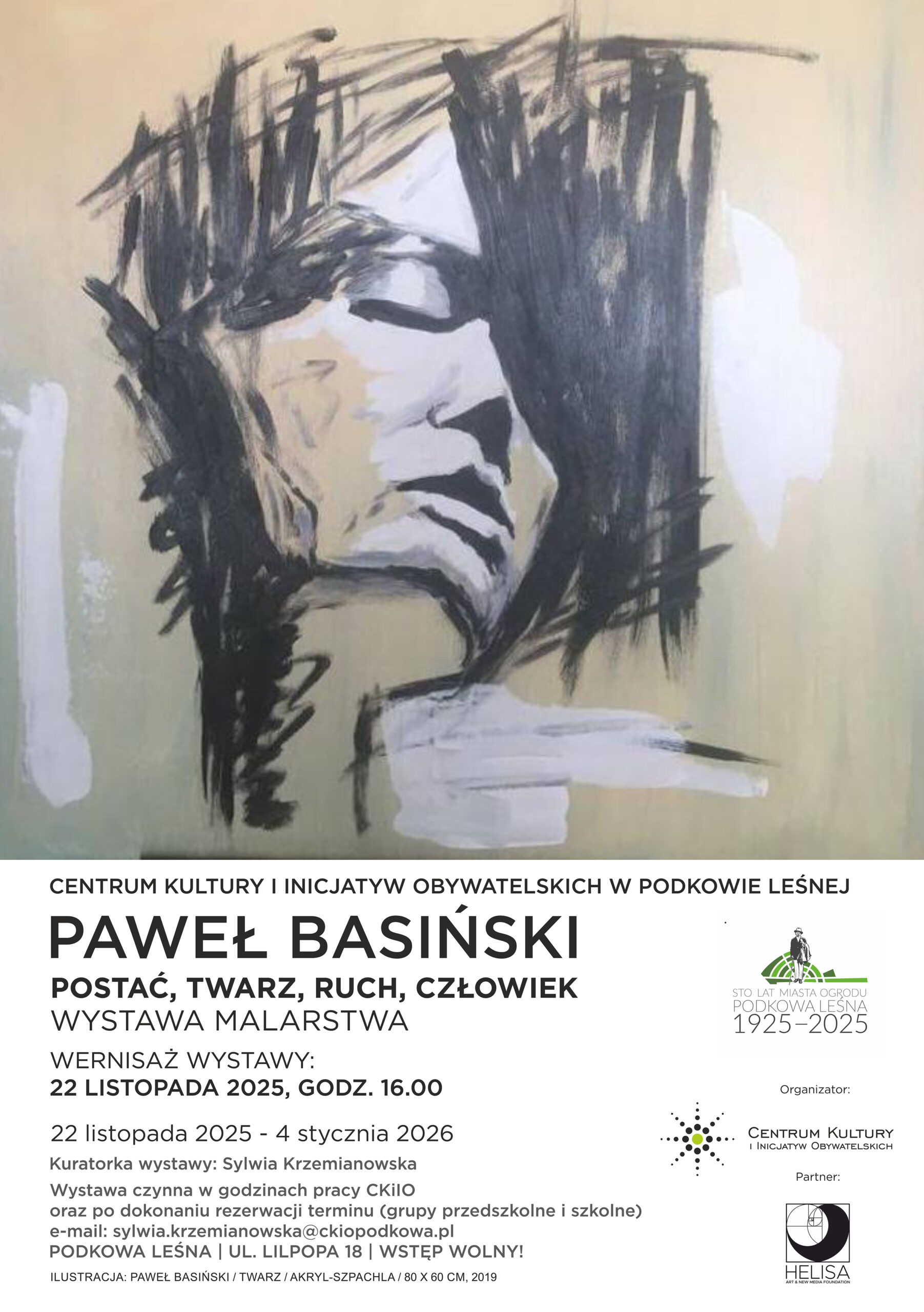 You are currently viewing POSTAĆ, TWARZ, RUCH, CZŁOWIEK – wystawa malarstwa Pawła Basińskiego