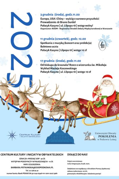 GRUDZIEŃ na Uniwersytecie Otwartym POKOLENIA