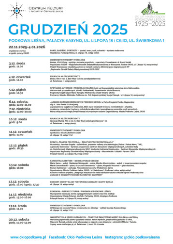 Grudniowe atrakcje bardzo kulturalne