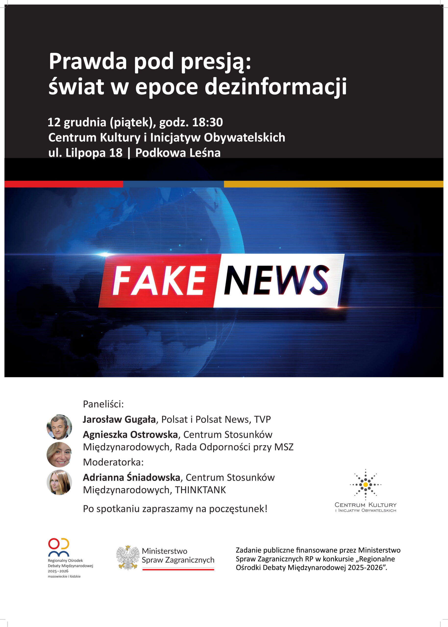 You are currently viewing Debata: Prawda pod presją – świat w epoce dezinformacji 