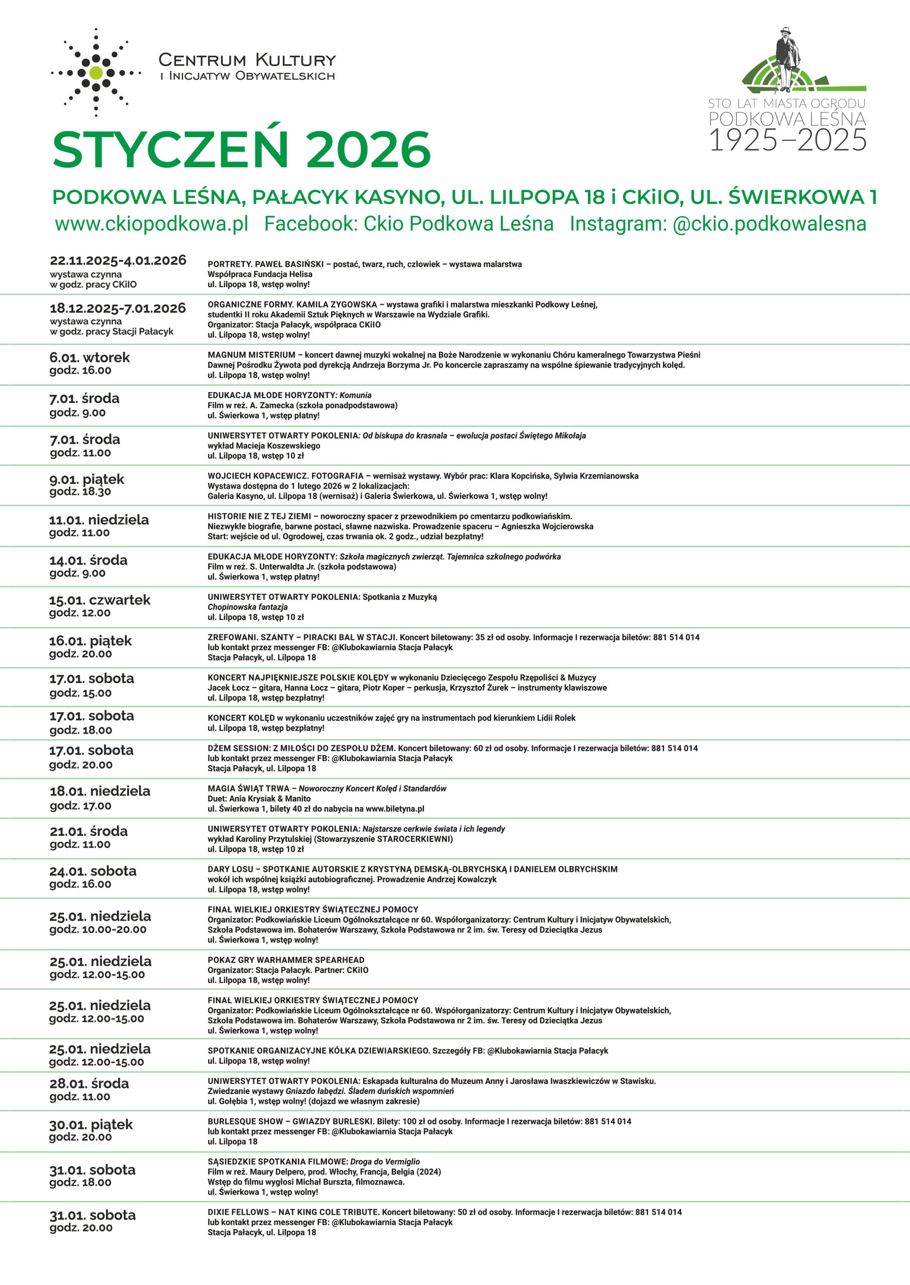 You are currently viewing Styczeń 2026 – poznaj nasz program