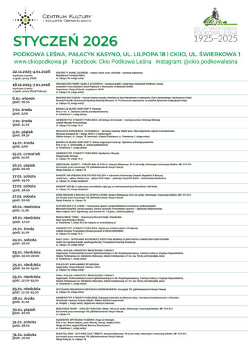 Styczeń 2026 – poznaj nasz program