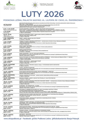 Lutowy program atrakcji kulturalnych