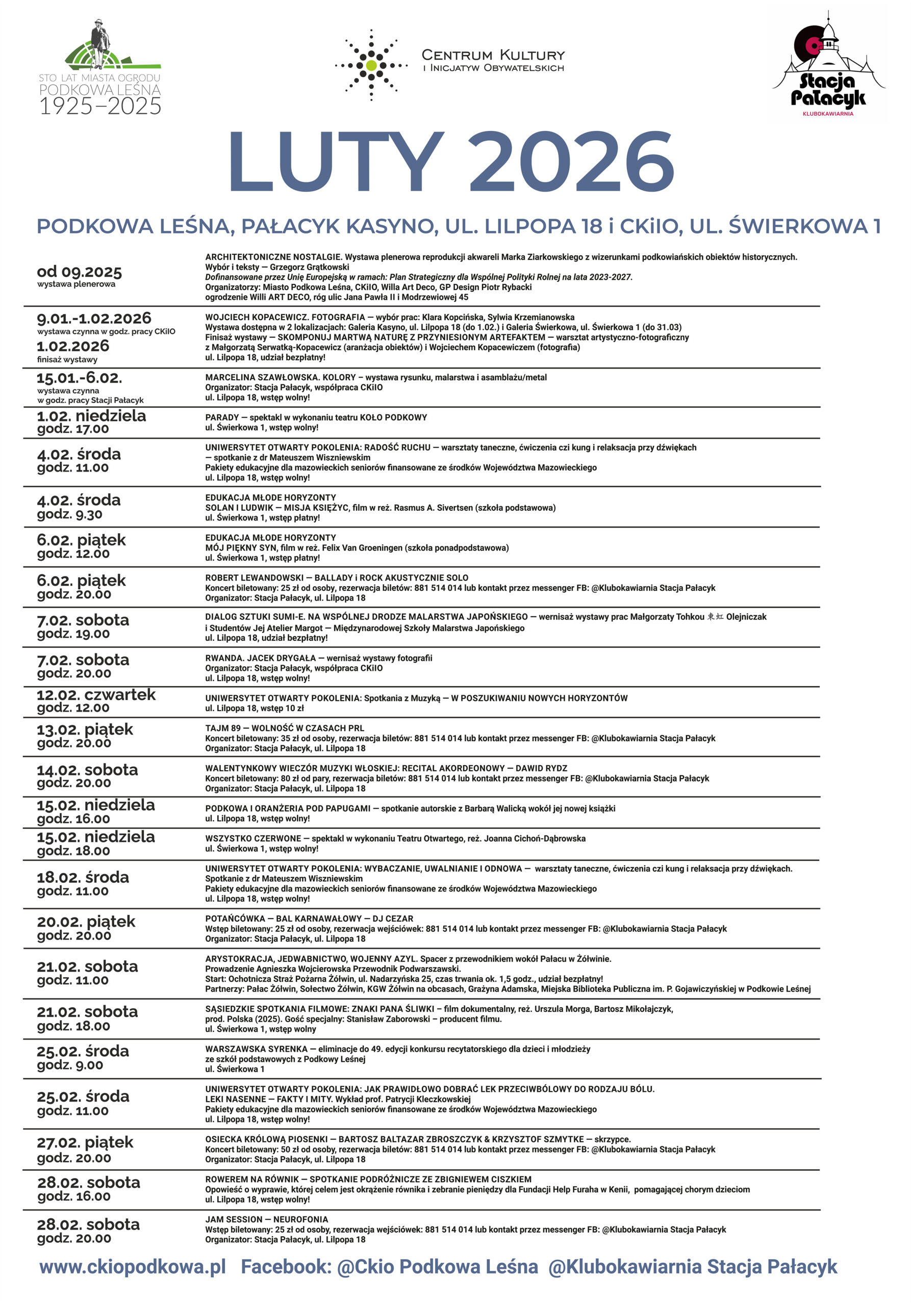 You are currently viewing Lutowy program atrakcji kulturalnych