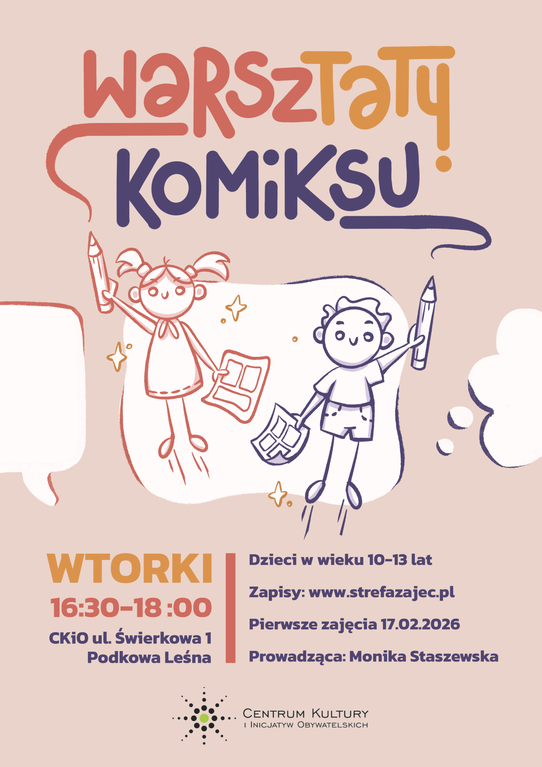 You are currently viewing WARSZTATY KOMIKSU dla dzieci w wieku 10-13 lat.