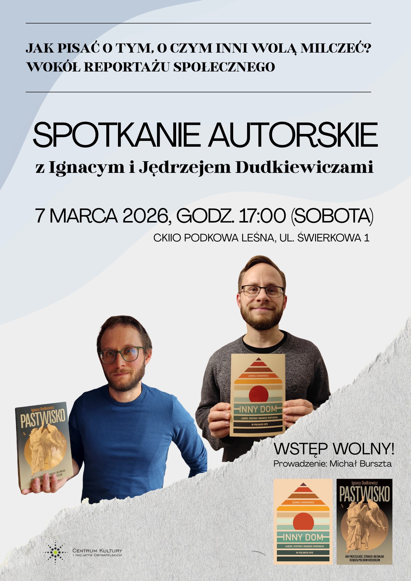 You are currently viewing Spotkanie autorskie z Ignacym i Jędrzejem Dudkiewiczami