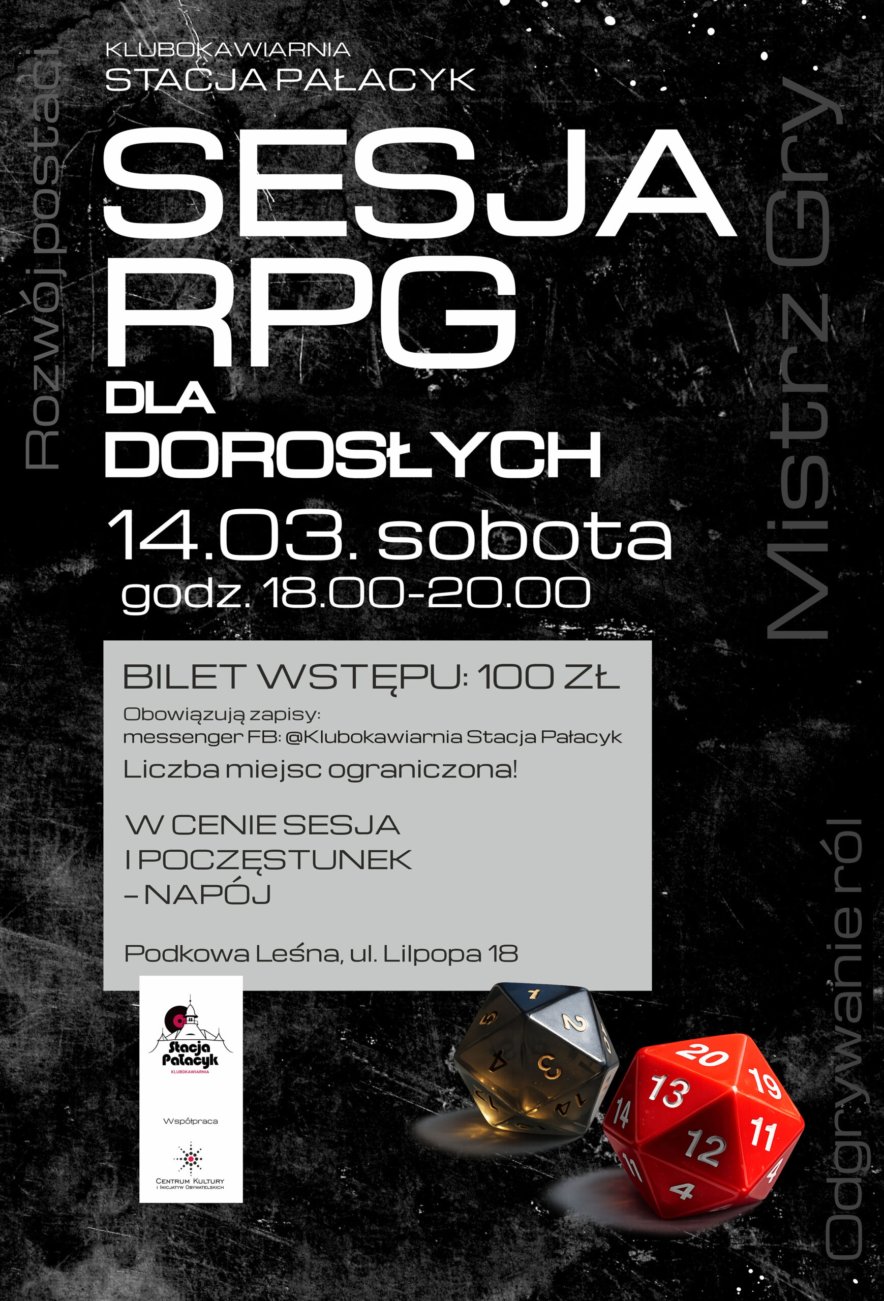 You are currently viewing STACJA PAŁACYK: Sesje RPG dla dorosłych i dzieci