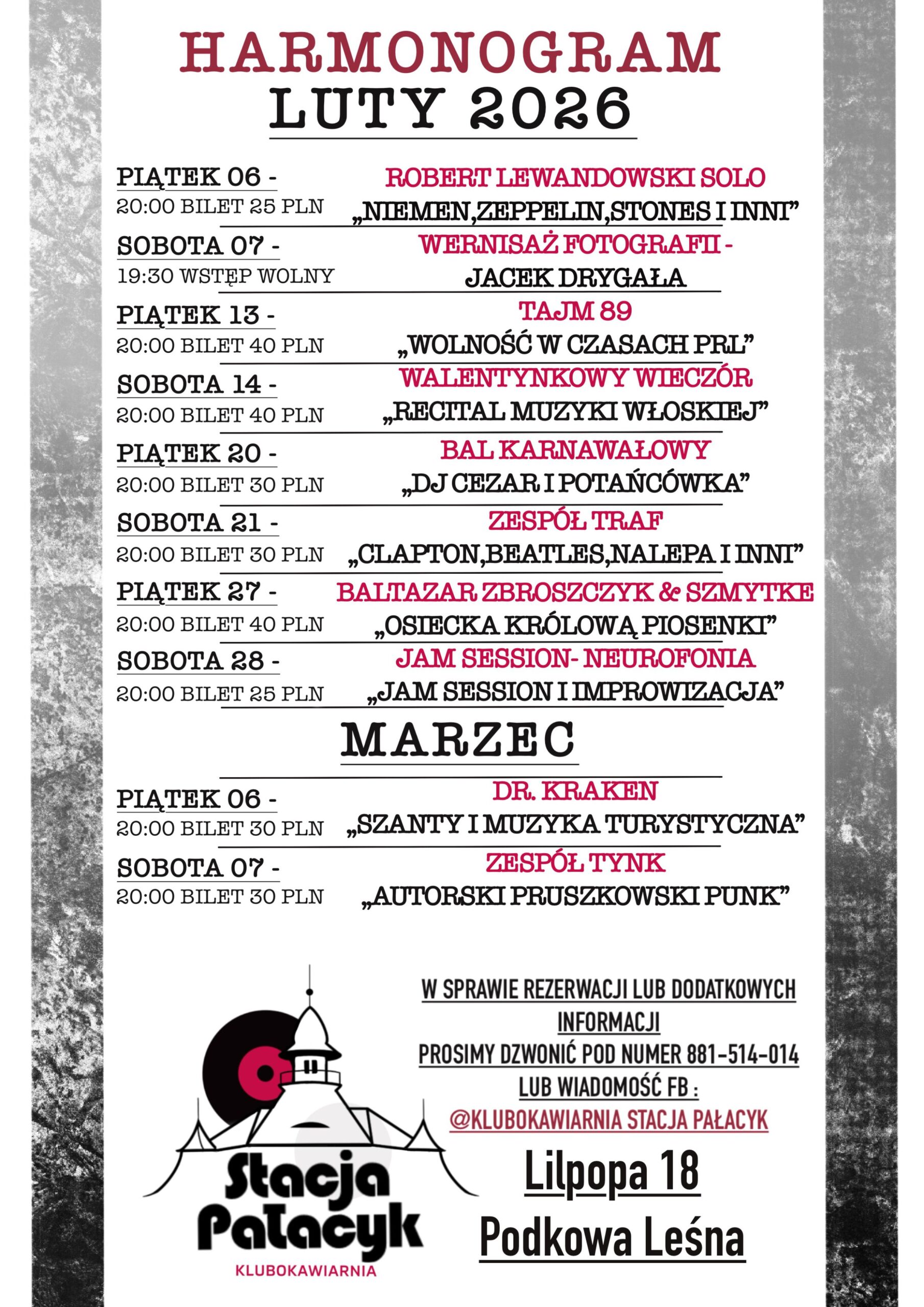 You are currently viewing STACJA PAŁACYK: Rozkład jazdy luty-marzec 2026