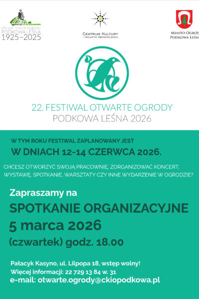 Festiwal Otwarte Ogrody – spotkanie organizacyjne