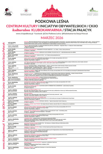 Kulturalny rozkład jazdy w marcu 2026