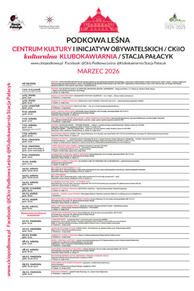 Kulturalny rozkład jazdy w marcu 2026