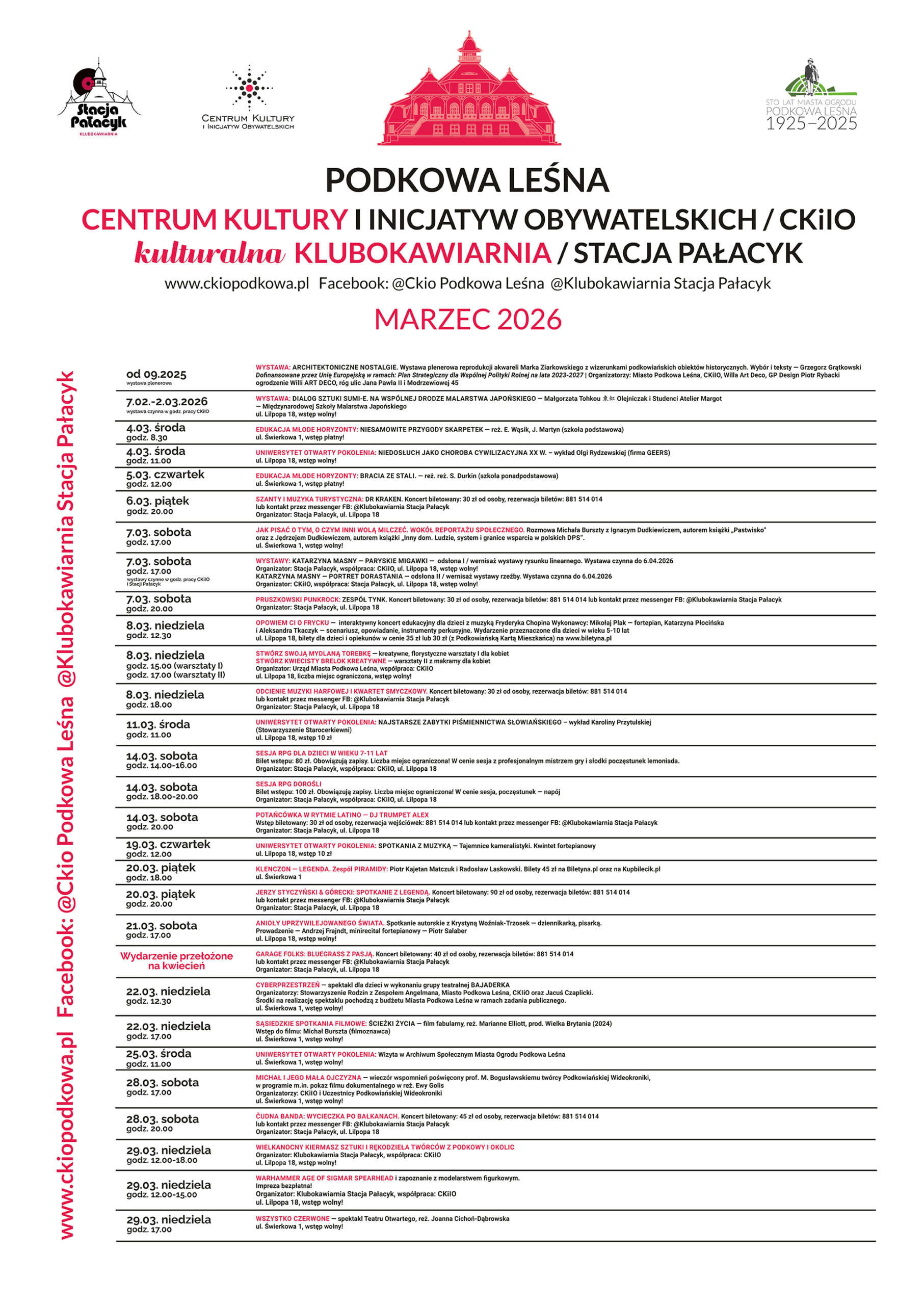 You are currently viewing Kulturalny rozkład jazdy w marcu 2026