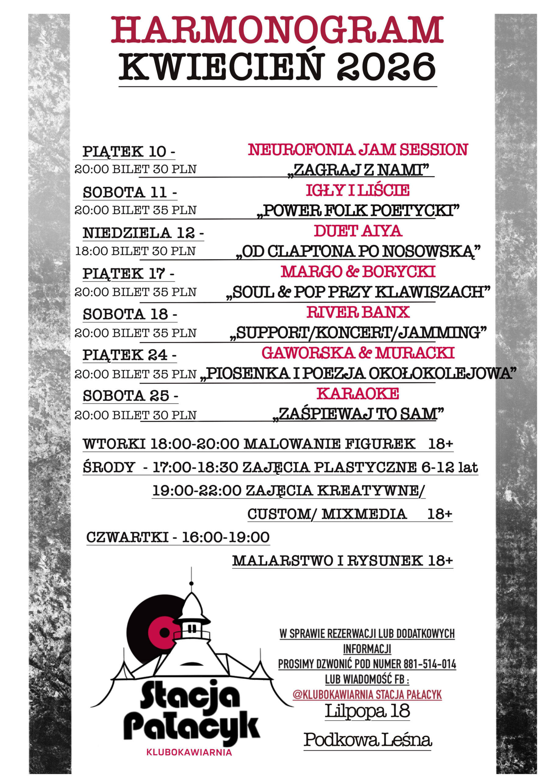 You are currently viewing STACJA  PAŁACYK w kwietniu 2026