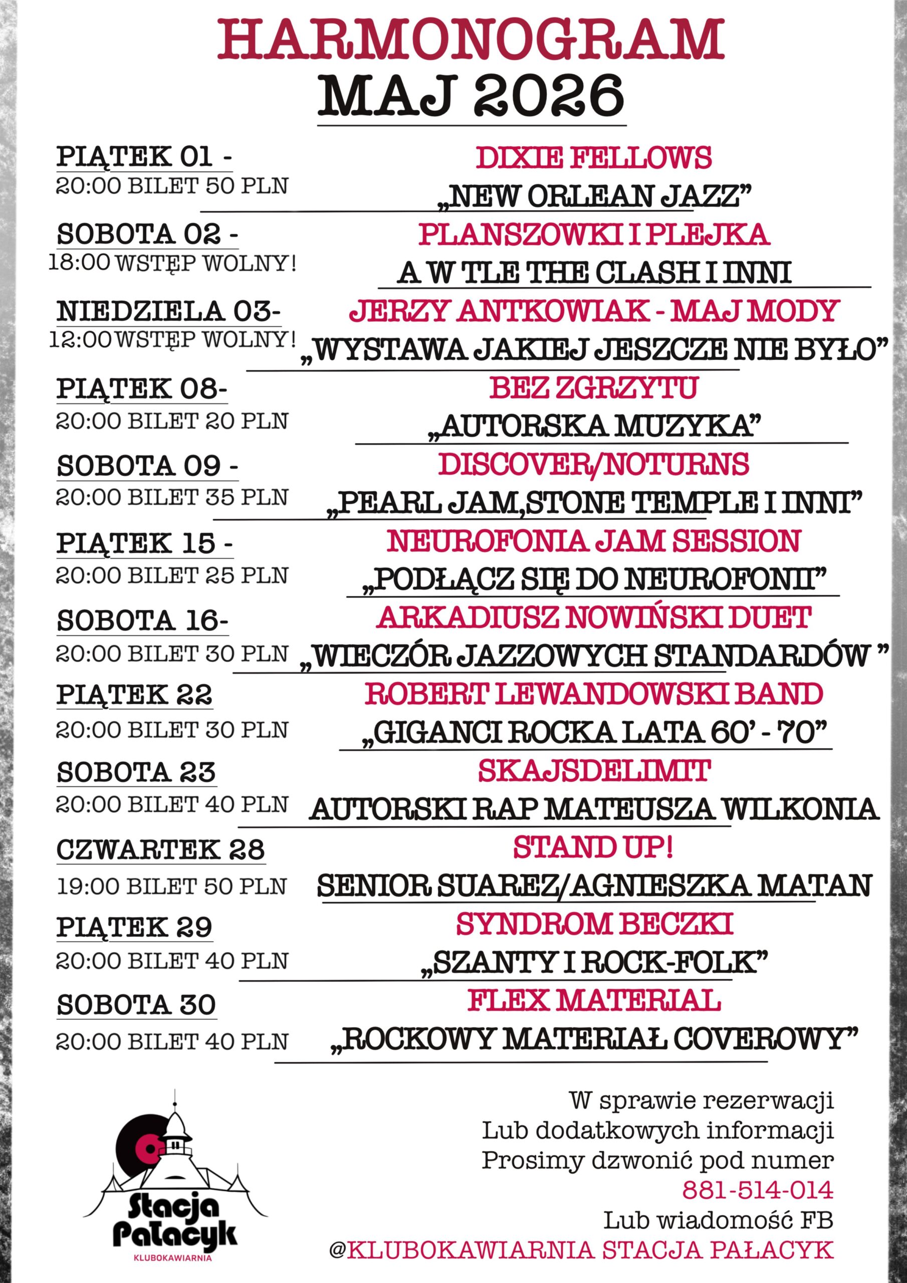 You are currently viewing STACJA PAŁACYK – program na maj 2026