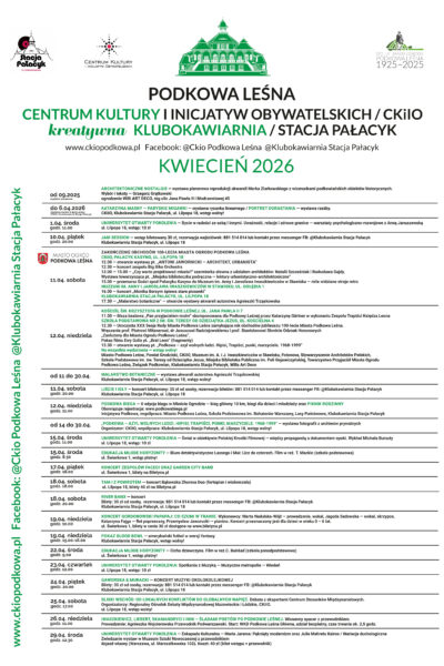 Kwiecień w kulturze – poznaj plan wydarzeń